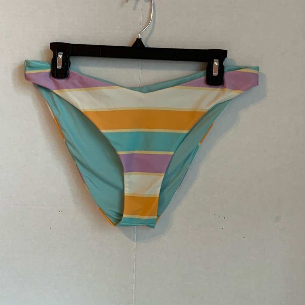 Chelsea & Violet Multicolor Striped Bikini Bottom